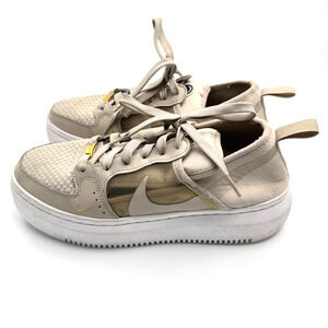 Nike Women Court Vision Alta TXT Sneakers Cream Saturn Gold Size 9.5 CW6536-200